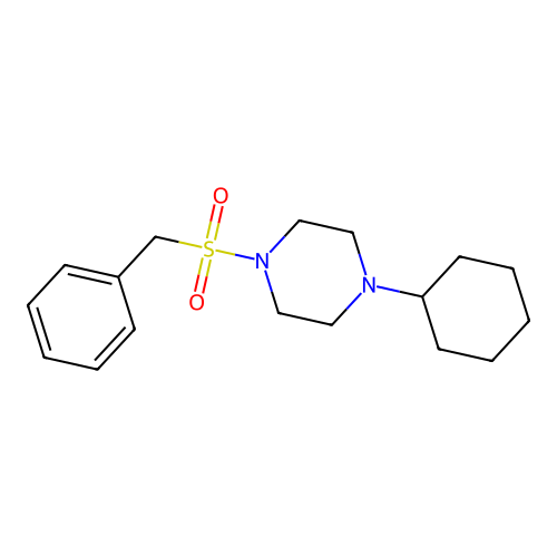 1-Benzylsulfonyl-4-cyclohexylpiperazine structure