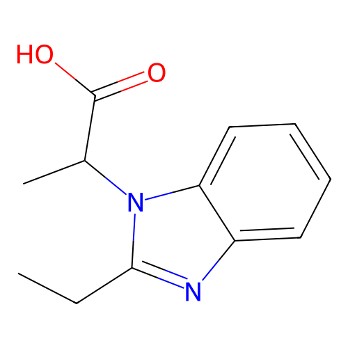 2-(2-Ethyl-benzoimidazol-1-yl)-propionic acid structure