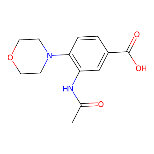 3-Acetylamino-4-morpholin-4-yl-benzoic acid structure