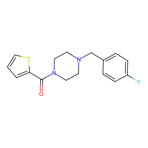 [4-(4-Fluorobenzyl)piperazin-1-yl](thiophen-2-yl)methanone structure