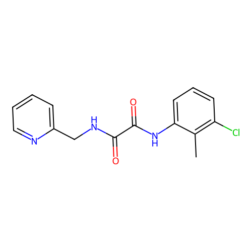 N'-(3-chloro-2-methylphenyl)-N-(pyridin-2-ylmethyl)oxamide structure