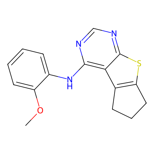 N-(2-methoxyphenyl)-6,7-dihydro-5H-cyclopenta[4,5]thieno[2,3-d]pyrimidin-4-amine structure