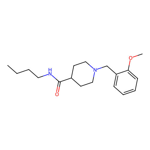 N-butyl-1-(2-methoxybenzyl)piperidine-4-carboxamide structure