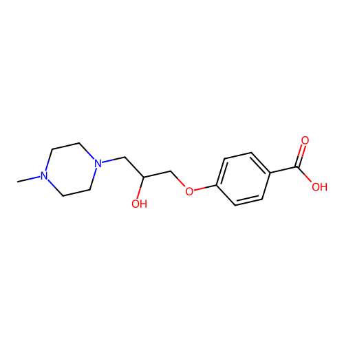 4-[2-Hydroxy-3-(4-methyl-piperazin-1-yl)-propoxy]-benzoic acid structure