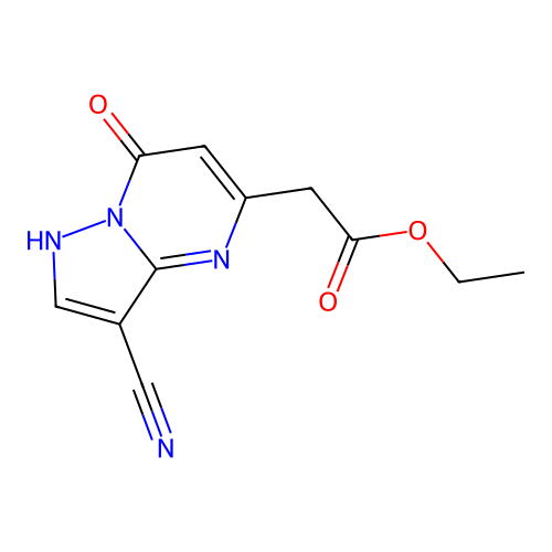 Ethyl (3-cyano-7-hydroxypyrazolo[1,5-a]pyrimidin-5-yl)acetate structure