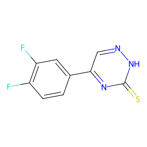 1,2,4-Triazine-3(2H)-thione, 5-(3,4-difluorophenyl)- structure