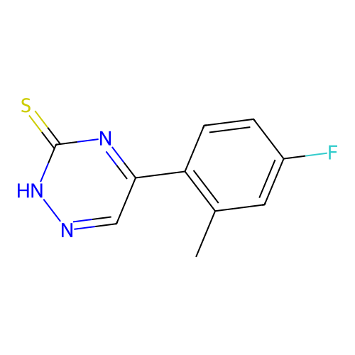 1,2,4-Triazine-3(2H)-thione, 5-(4-fluoro-2-methylphenyl)- structure