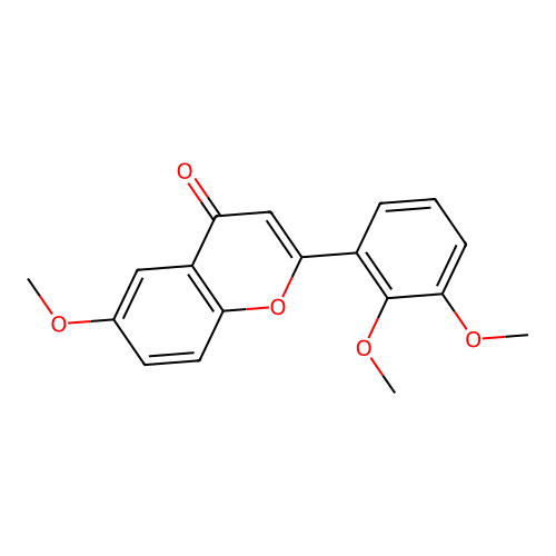 2-(2,3-Dimethoxyphenyl)-6-methoxy-4H-1-benzopyran-4-one structure