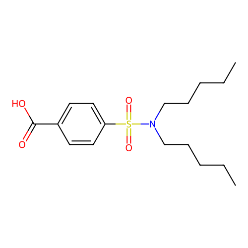 Benzoic acid, p-(dipentylsulfamoyl)- structure