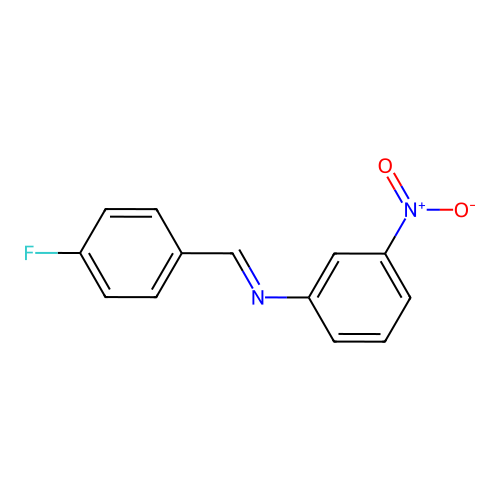 N-(4-fluorobenzylidene)-3-nitroaniline structure