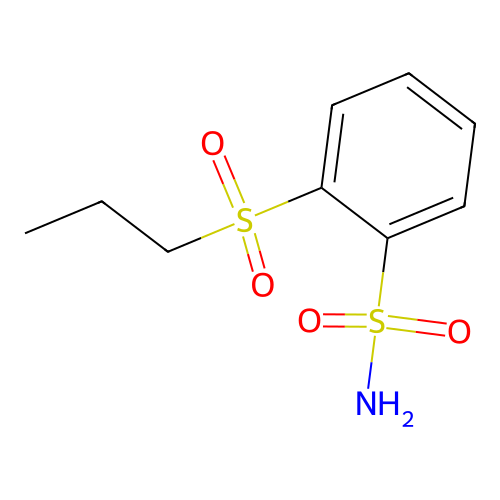 o-(Propylsulphonyl)benzenesulphonamide structure