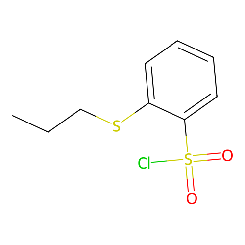 o-(Propylthio)benzenesulphonyl chloride structure
