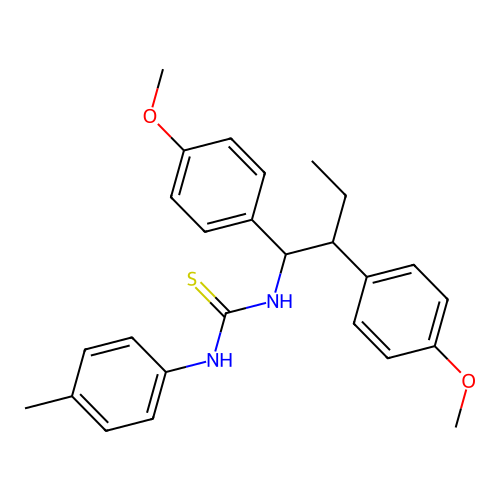 1-[1,2-Bis(4-methoxyphenyl)butyl]-3-(4-methylphenyl)thiourea structure