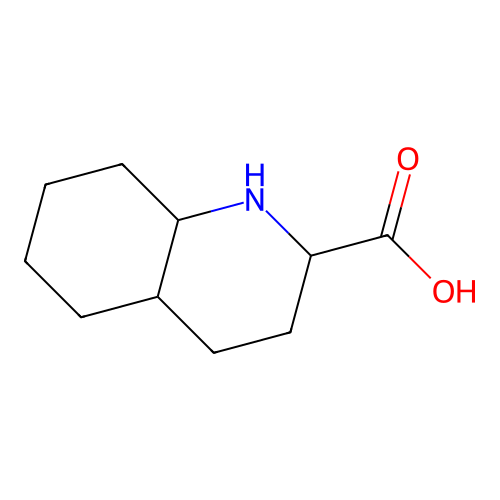 Decahydroquinoline-2-carboxylic acid structure