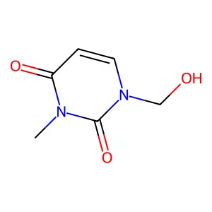 2,4(1H,3H)-Pyrimidinedione, 1-(hydroxymethyl)-3-methyl- structure