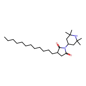 2,5-Pyrrolidinedione, 3-dodecyl-1-(2,2,6,6-tetramethyl-4-piperidinyl)- structure
