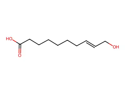 10-Hydroxydec-8-enoic acid structure
