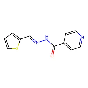 N'-[(thiophen-2-yl)methylidene]pyridine-4-carbohydrazide structure