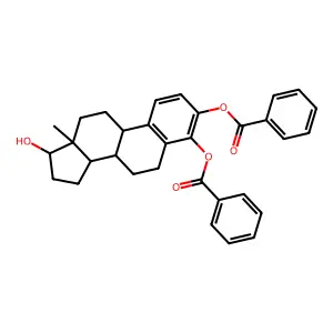 4-Hydroxyestradiol-3,4-dibenzoate structure