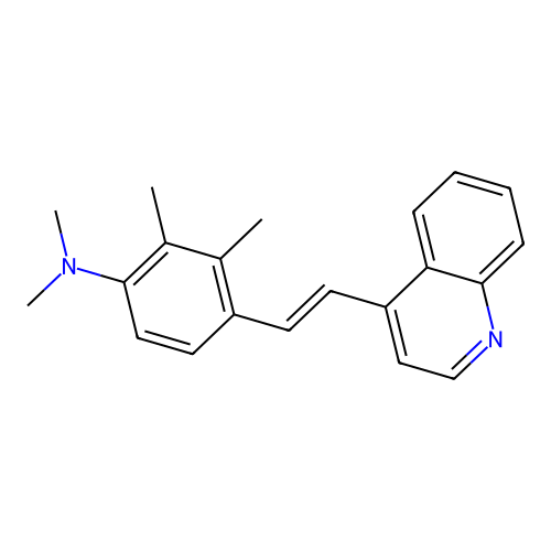 N,N,2,3-tetramethyl-4-(2-quinolin-4-ylethenyl)aniline structure