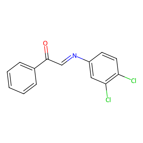 (2E)-2-[(3,4-Dichlorophenyl)imino]-1-phenylethan-1-one structure