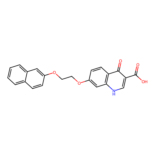 7-(2-naphthalen-2-yloxyethoxy)-4-oxo-1H-quinoline-3-carboxylic acid structure