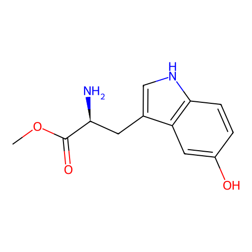 Methyl (2S)-2-amino-3-(5-hydroxy-1H-indol-3-yl)propanoate structure