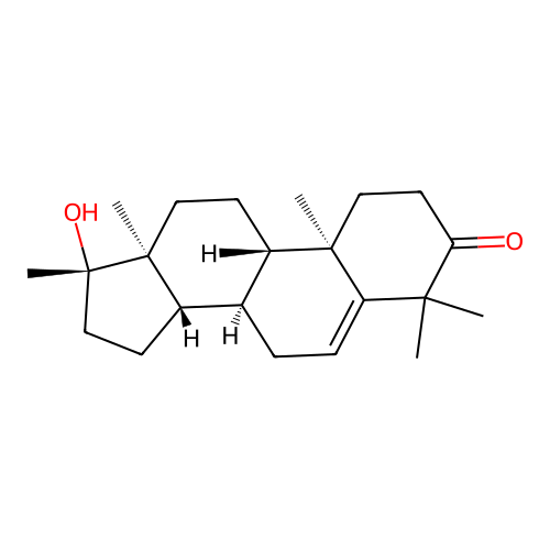 17beta-Hydroxy-4,4,17-trimethylandrost-5-en-3-one structure