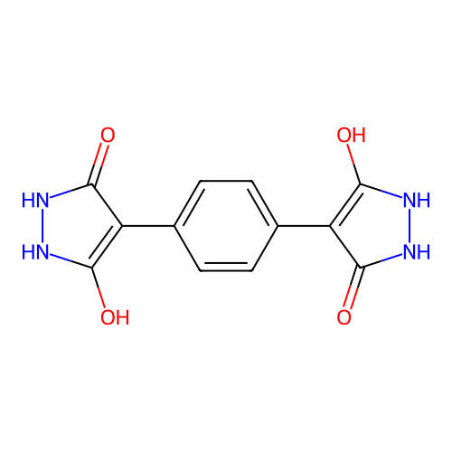 1,4-bis(3,5-dihydroxypyrazol-4-yl)benzene structure