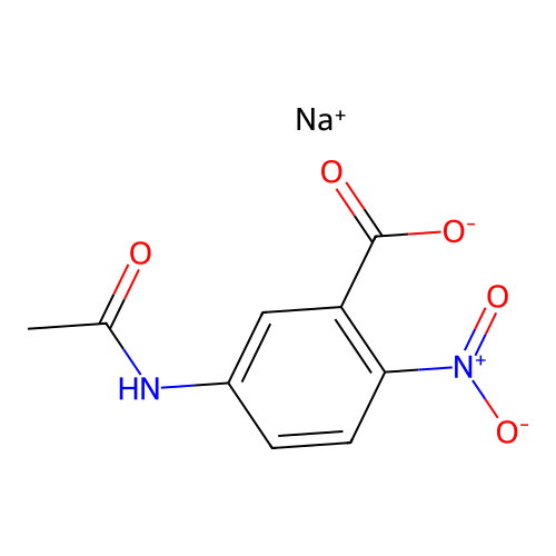 Sodium 5-(acetylamino)-2-nitrobenzoate structure