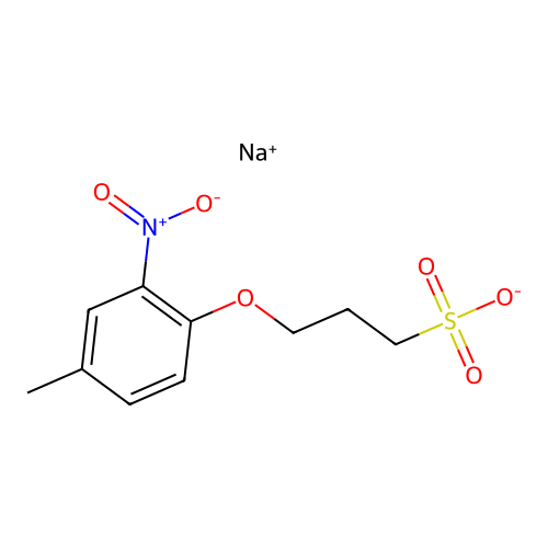 Sodium 3-(4-methyl-2-nitrophenoxy)propanesulphonate structure
