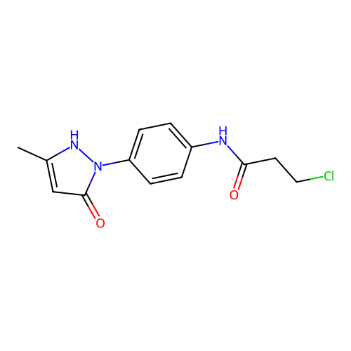 3-Chloro-N-(4-(5-hydroxy-3-methyl-1H-pyrazol-1-yl)phenyl)propionamide structure