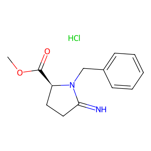 2-Pyrrolidinecarboxylic acid, 1-benzyl-5-imino-, methyl ester, hydrochloride structure