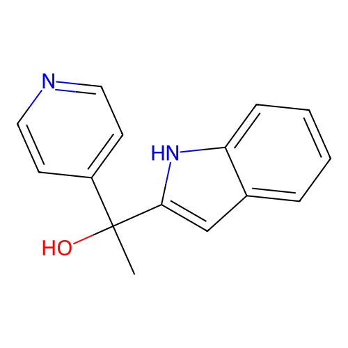 1-(1H-indol-2-yl)-1-pyridin-4-ylethanol structure
