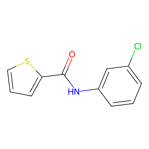 N-(3-chlorophenyl)thiophene-2-carboxamide structure