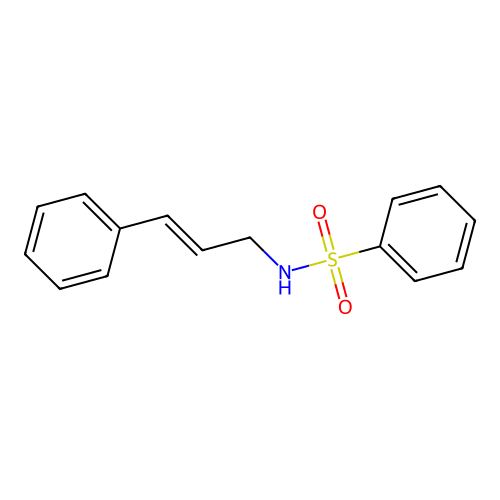 N-[(E)-3-phenylprop-2-enyl]benzenesulfonamide structure