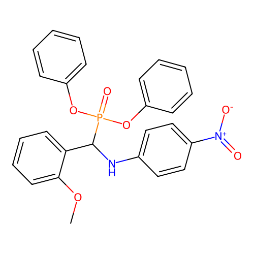 Diphenyl [(2-methoxyphenyl)(4-nitroanilino)methyl]phosphonate structure