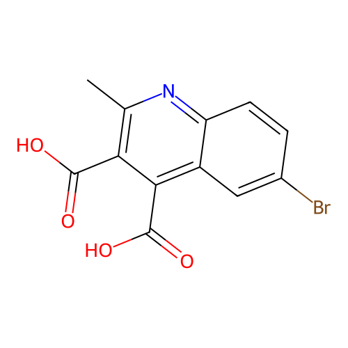 6-Bromo-2-methylquinoline-3,4-dicarboxylic acid structure