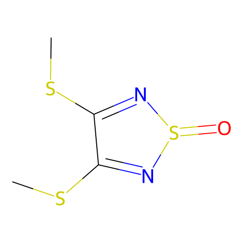 3,4-Bis(methylsulfanyl)-1,2,5-thiadiazole 1-oxide structure