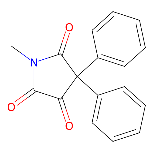 1-Methyl-4,4-diphenylpyrrolidine-2,3,5-trione structure