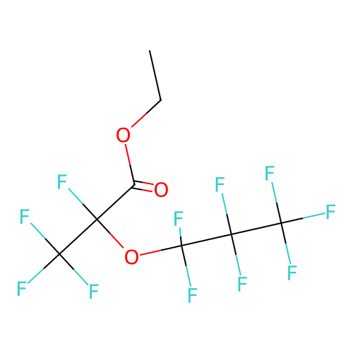 Ethyl 2,3,3,3-tetrafluoro-2-(heptafluoropropoxy)propanoate structure