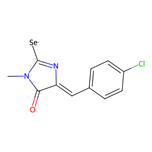 5-(p-Chlorobenzylidene)-3-methyl-2-selenohydantoin structure