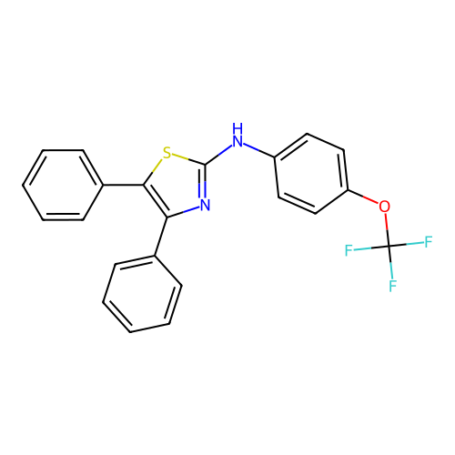 4,5-diphenyl-N-[4-(trifluoromethoxy)phenyl]-1,3-thiazol-2-amine structure
