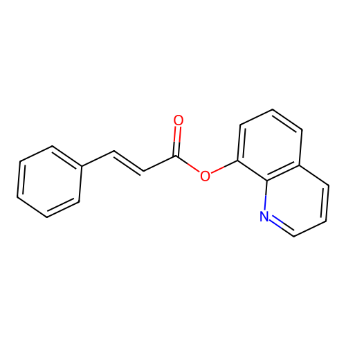 quinolin-8-yl (E)-3-phenylprop-2-enoate structure
