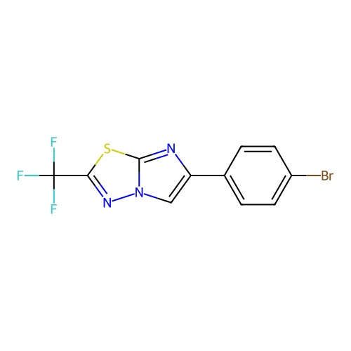6-(4-Bromophenyl)-2-(trifluoromethyl)imidazo(2,1-b)(1,3,4)thiadiazole structure
