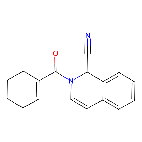 2-(Cyclohex-1-en-1-ylcarbonyl)-1,2-dihydroisoquinoline-1-carbonitrile structure