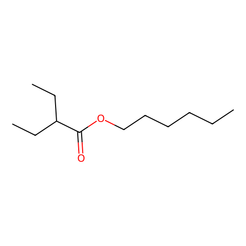 Hexyl 2-ethylbutanoate structure