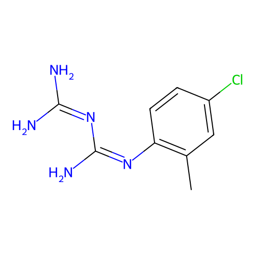 Imidodicarbonimidic diamide, N-(4-chloro-2-methylphenyl)- structure