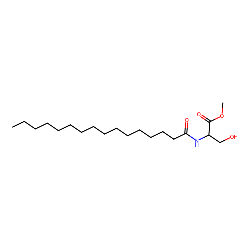 N-palmitoyl L-serine methyl ester structure