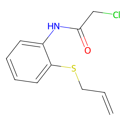 N-[2-(allylthio)phenyl]-2-chloroacetamide structure